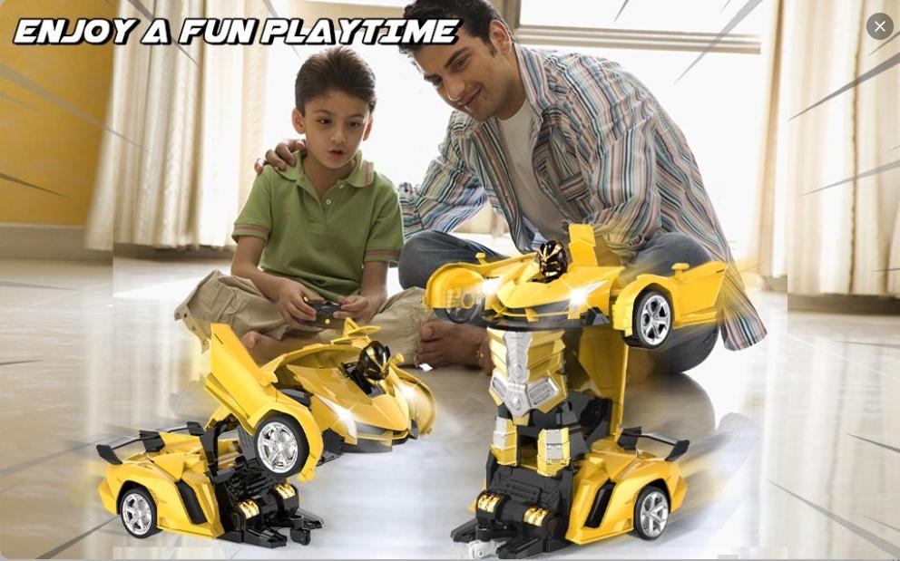 Remote Control Car Toys Transform RC Cars Kids One Button Transformation