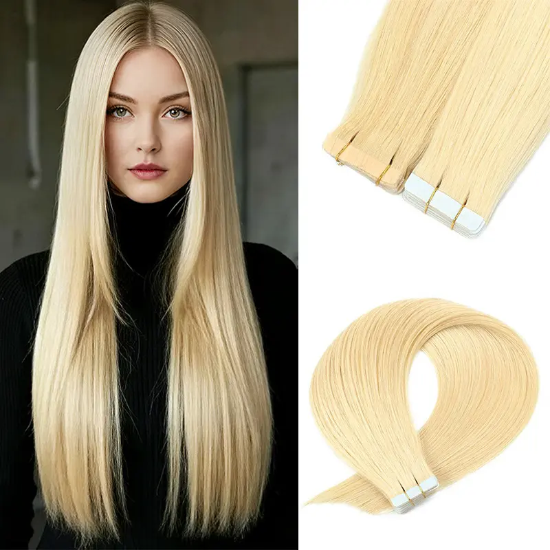 Human Hair Tape-In Hair Extensions for Wig Making