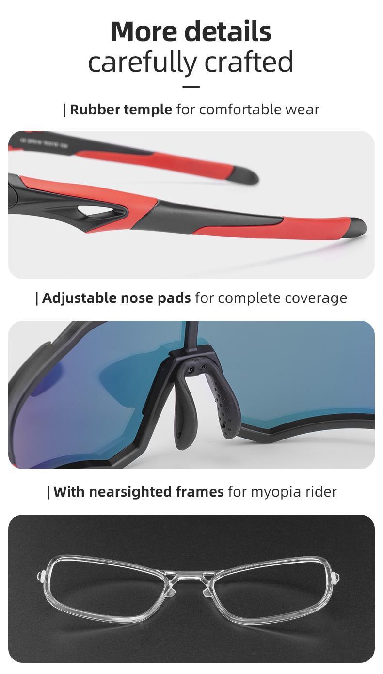 ROCKBROS Polarized Sunglasses for Men Women UV400 Protection Cycling Bike Glasses Lightweight Frame Driving Sunglasses