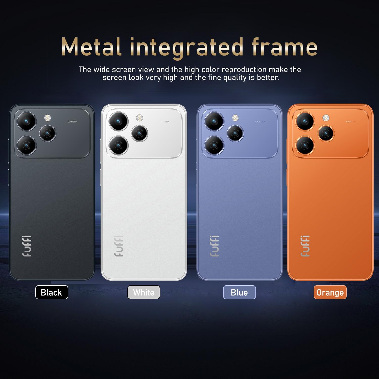 Fuffi M17 Pro Mini Smartphone - 5.36-Inch HD Screen, 4GB RAM 32GB ROM, Quad-Core Processor, Fingerprint Sensor, 4G Dual SIM, 2500 mAh Battery - Integrated Metal Frame with Phone Lanyard & Protective Case