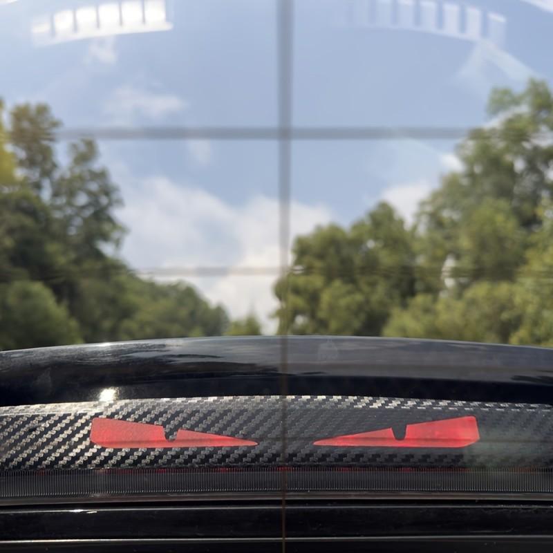 Monster evil eye car tail light sticker, flashing fangs eyes, easy-to-apply vinyl sticker, high visibility at night, fun car decoration