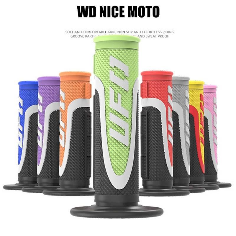 WD NICE MOTO 7/8" 22 24mm Motorcycle Handle Bar, Dirt Bike Motocross Handle Grips, Rubber Gel Hand Handlebar Grips for Atv Universal
