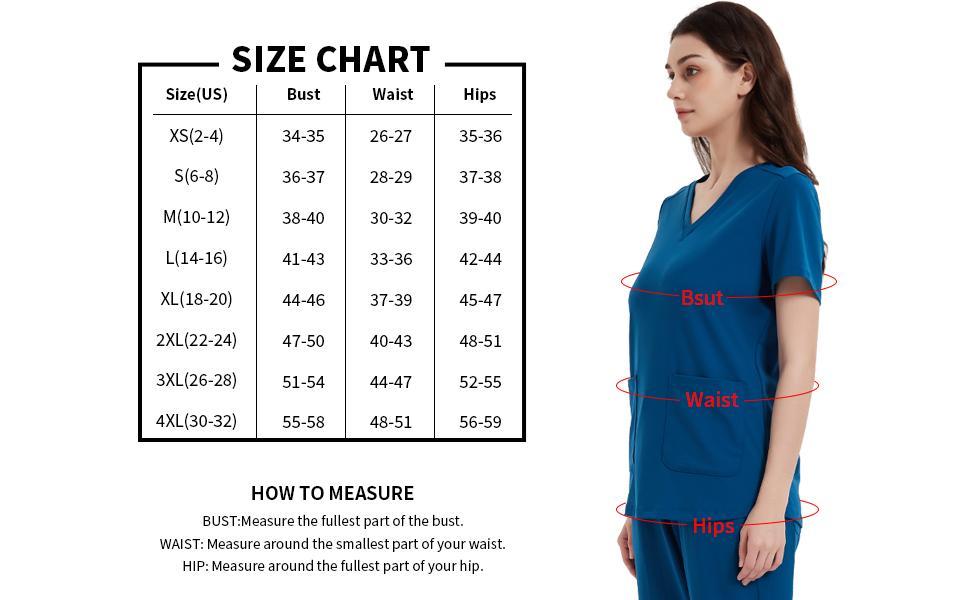 Stretchy Scrub Tops Nurse Uniform Tops for Women with Pockets Soft Nursing Clothes Breathable Workwear