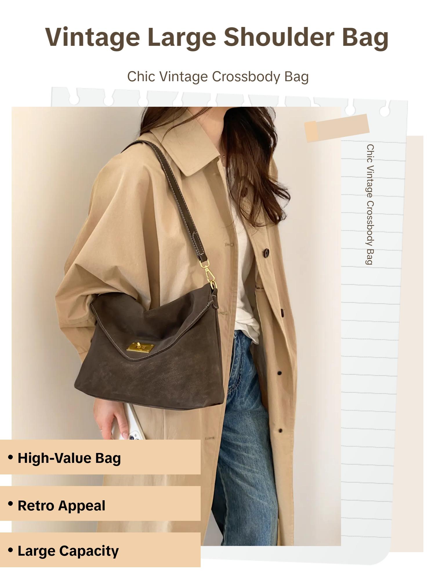 High-Value Retro Bag New Fashion Underarm Large Capacity Simple Casual Versatile Shoulder Bag for Women, Stylish and Trendy Design