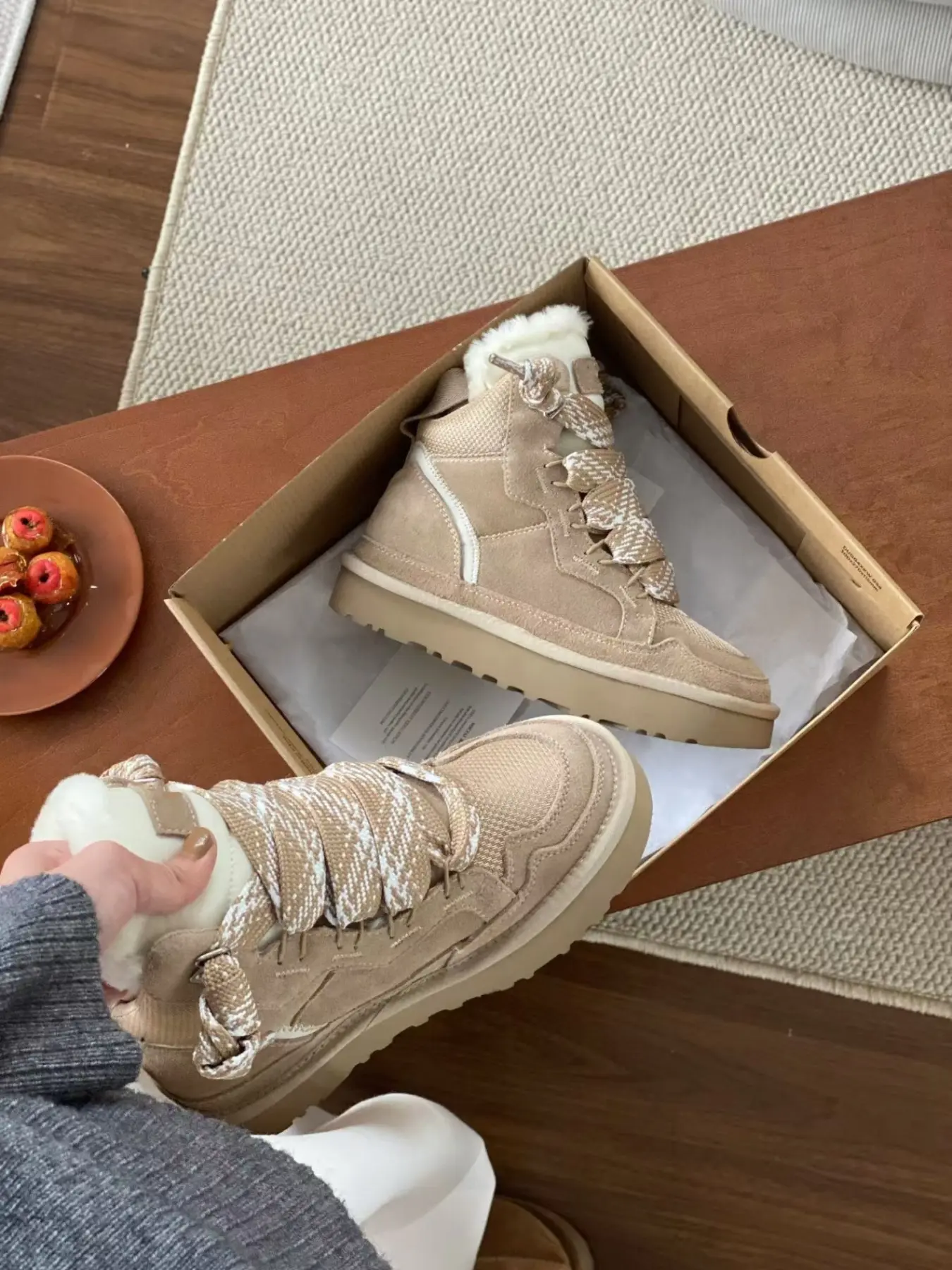 2026 New Winter Women Ankle Snow Boots, Thick Platform Rubber Warm F Furry Lined Casual Boots, Stylish Footwear for Cold Weather
