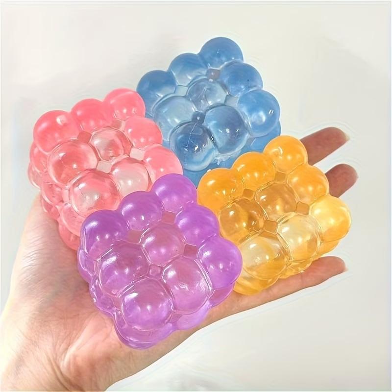 Super Soft Ice Transparent Grape Shape Squeeze Toy, Stress Relief Fidget Toy, Small Muscle Skill Building, Slow Rise Simulation Fruit, Stress Relief Gadgets