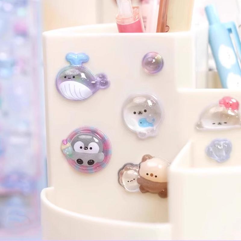 Creative 3D Crystal Bubble Stickers, Fun 3D Cartoon Decorative Stickers, DIY Phone Case Gift, Diary Notebook Calendar Hanging Decoration