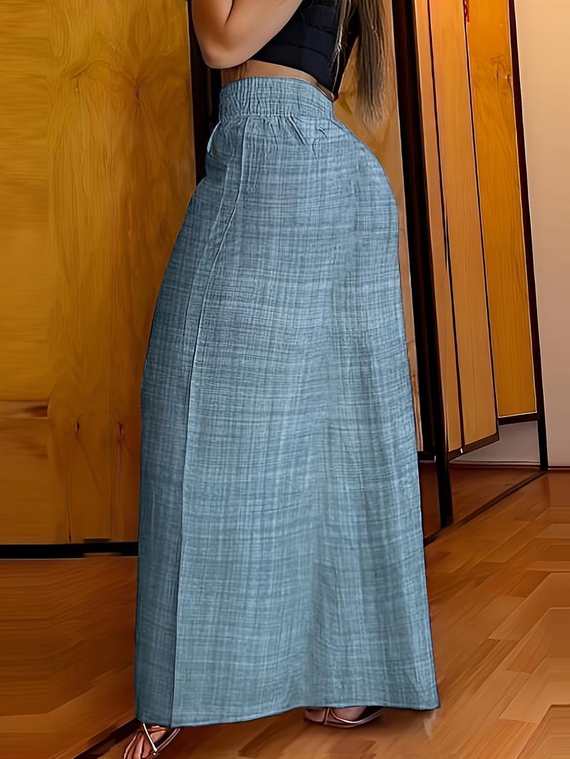 Women's Solid Color Skirt, Casual Fashionable Skirt for Daily Wear, Women's Bottoms for Spring & Fall