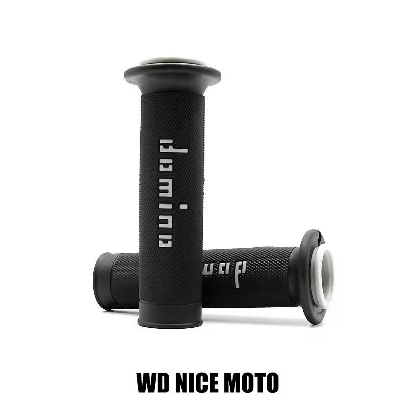 WD NICE MOTO Handle Grip for 7/8" 22 24mm Motorcycle, Universal Atv Dirt Pit Bike Racing Motocross Gel Rubber Brake Grip for Domino