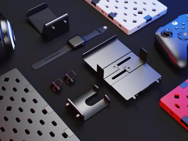 Pegzone Controller and Headphone Holder Wall Mount, Modular Gaming Pegboard with Accessories, Controller Stand for Xbox PS5 PS4 Switch, Video Game Storage, Disc Shelf Organizer, 7pcs/14pcs Pegboard