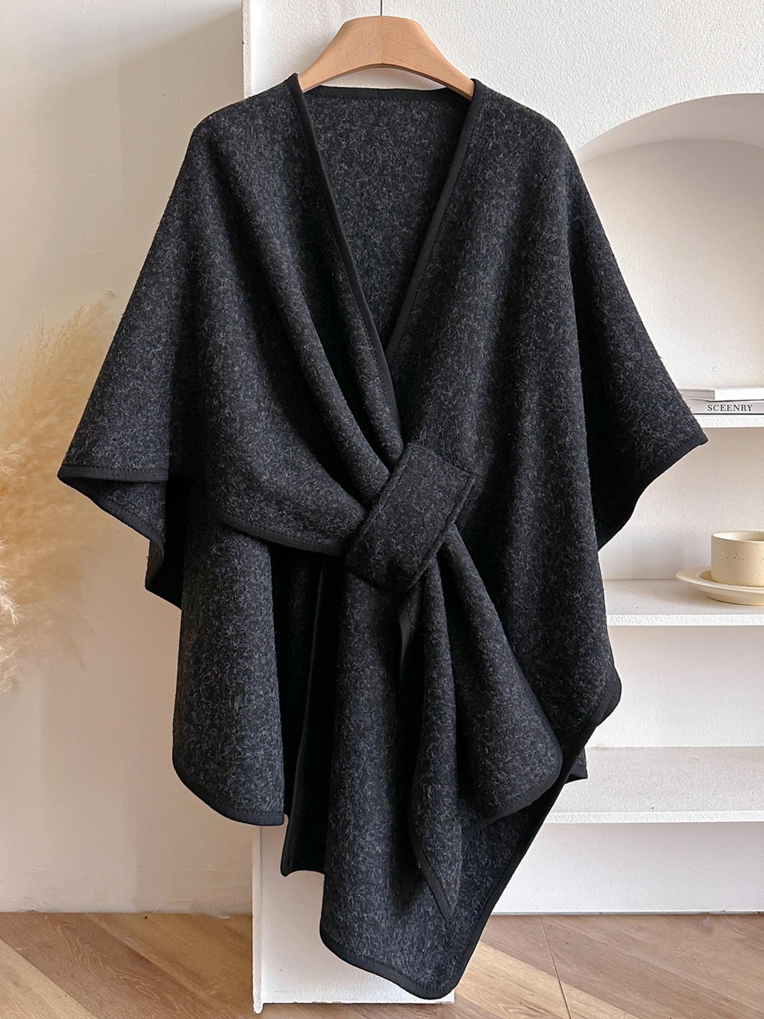 Women's Fall Winter Fashion Solid Color Shawl, Trendy Solid Shawl, Warm Comfortable Scarf, Casual Multifunctional Wrap for Autumn/winter Decor