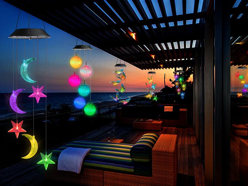 Toodour Solar Wind Chimes, Color-Changing Wind Chimes of the Moon and Stars, LED Decorative Ceiling Lamp, Gift for Daughter or Mother, Waterproof Outdoor Moon and Star Lamp, Suitable for Beaches, Gardens, Patios, Courtyards and Outdoor Decoration Toodour Solar Wind Chimes, Color-Changing Wind Chimes of the Moon and Stars, LED Decorative Ceiling Lamp, Gift for Daughter or Mother, Waterproof Outdoor Moon and Star Lamp, Suitable for Beaches, Gardens, Patios, Courtyards and Outdoor Decoration