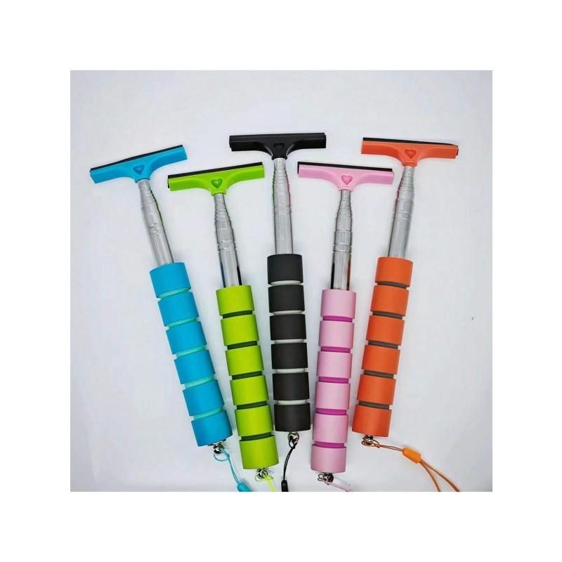 1pc Extendable Windshield Wiper, Portable Car Mirror Cleaner, Raindrop Remover, Side View Mirror Scraper, Rearview Mirror Scraper