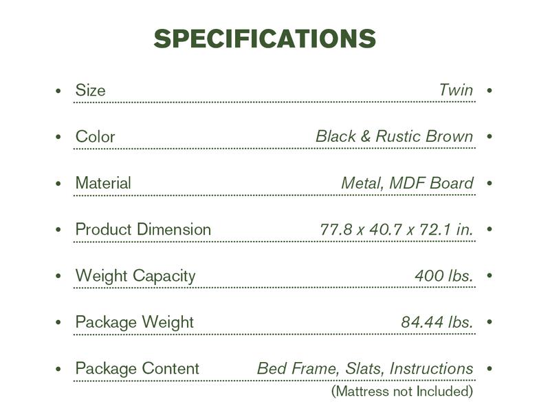 MUTICOR Rustic Style Twin Size Loft Bed Frame with Fully Enclosed Guardrail,【Frame Only No Mattress】 Removable Ladders, Space-Saving, Black#TikTokShopBlackFriday #ChristmasGifts