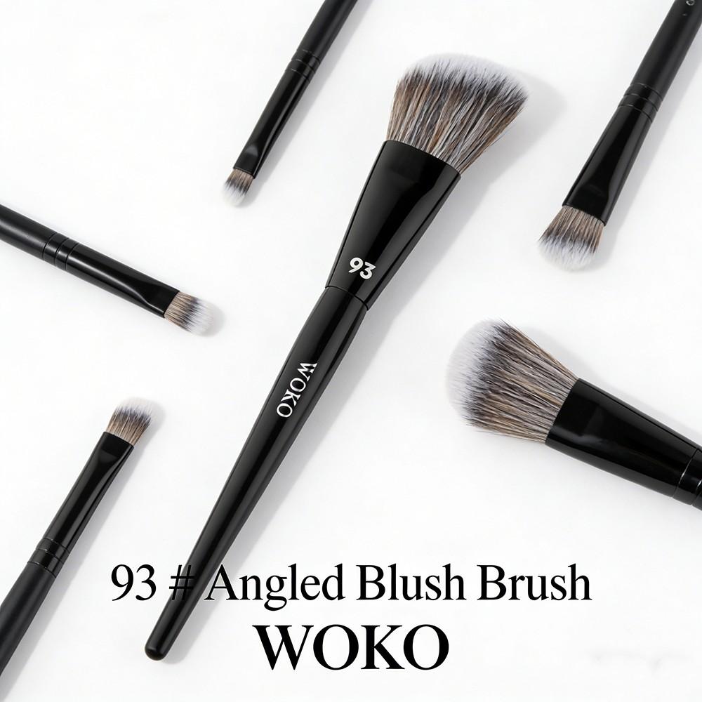 1PCS 93 # Angled Blush Brush Pro Cream Powder Liquid Blusher Makeup Brushes High Quality  Angled Blusher Silhouette Makeup Tool