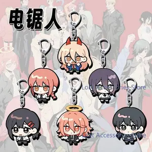 Anime Chainsaw Man Denji Makima Hayakawa Aki Power Pochita Acrylic Keychain Student Schoolbag Pendant Cosplay Car Keyring Gift