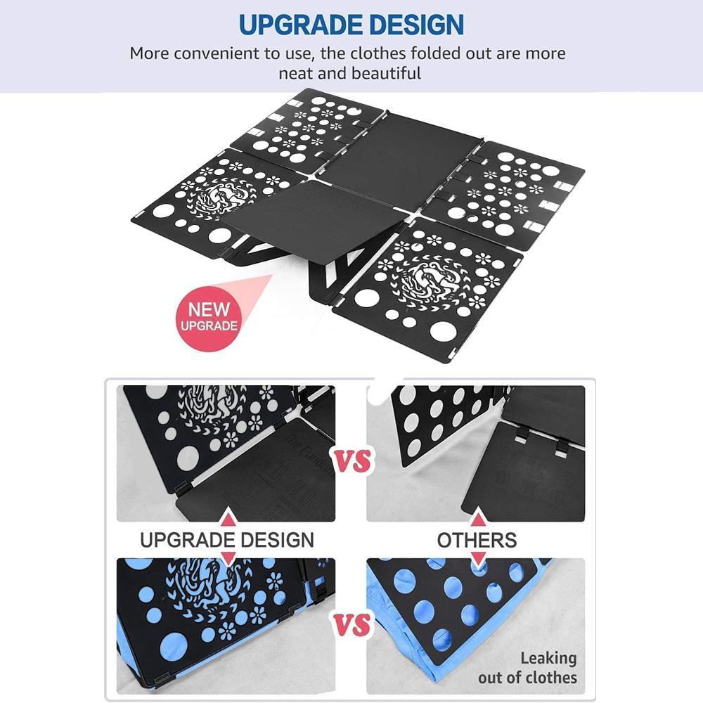 Durable Plastic Laundry Folding Board, Shirt & T-Shirt Folder, Clothes Organizer, Essential Home Storage Solution, Laundry Products, Black