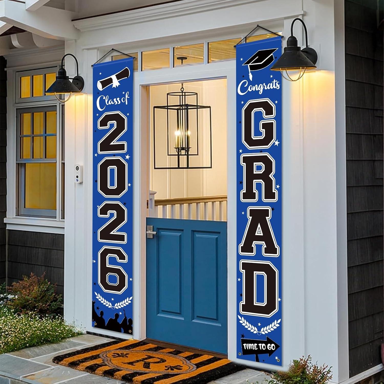 2026 Graduation Banner, 71x12 Inches, Blue, Perfect for Graduation Decorations, Congratulations Banner for Special Occasions