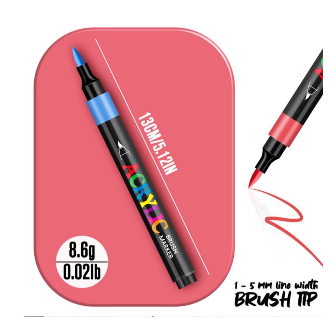 Premium 168 Colors Acrylic Brush Marker Set, Water-Based Non-Toxic