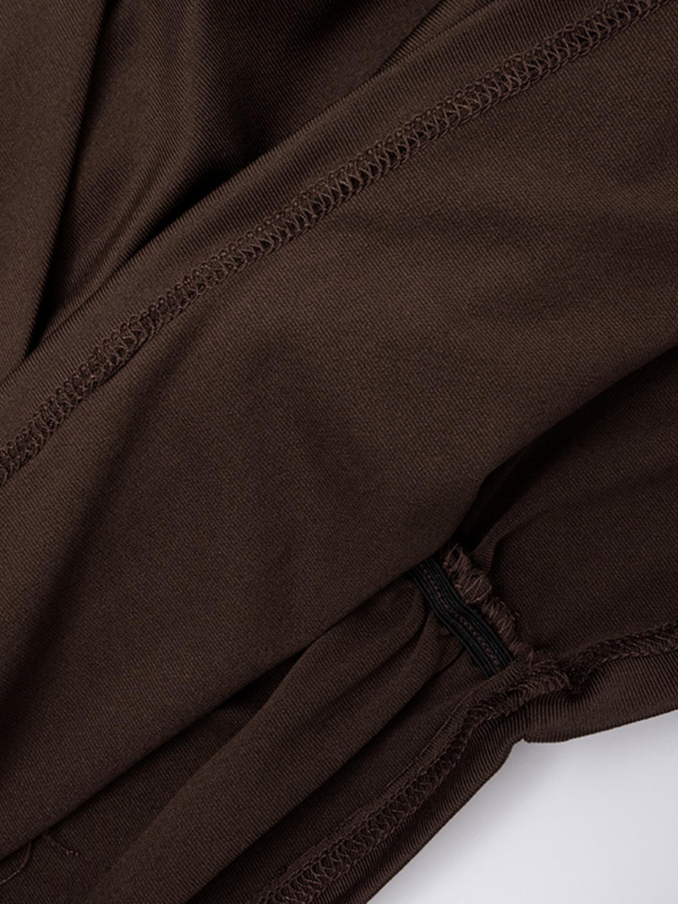 Women's Fashion Plain Ruched Long Sleeve Fitted Dress, Comfortable Elegant Spring & Fall, Perfect for Daily Wear, Parties, Vacation