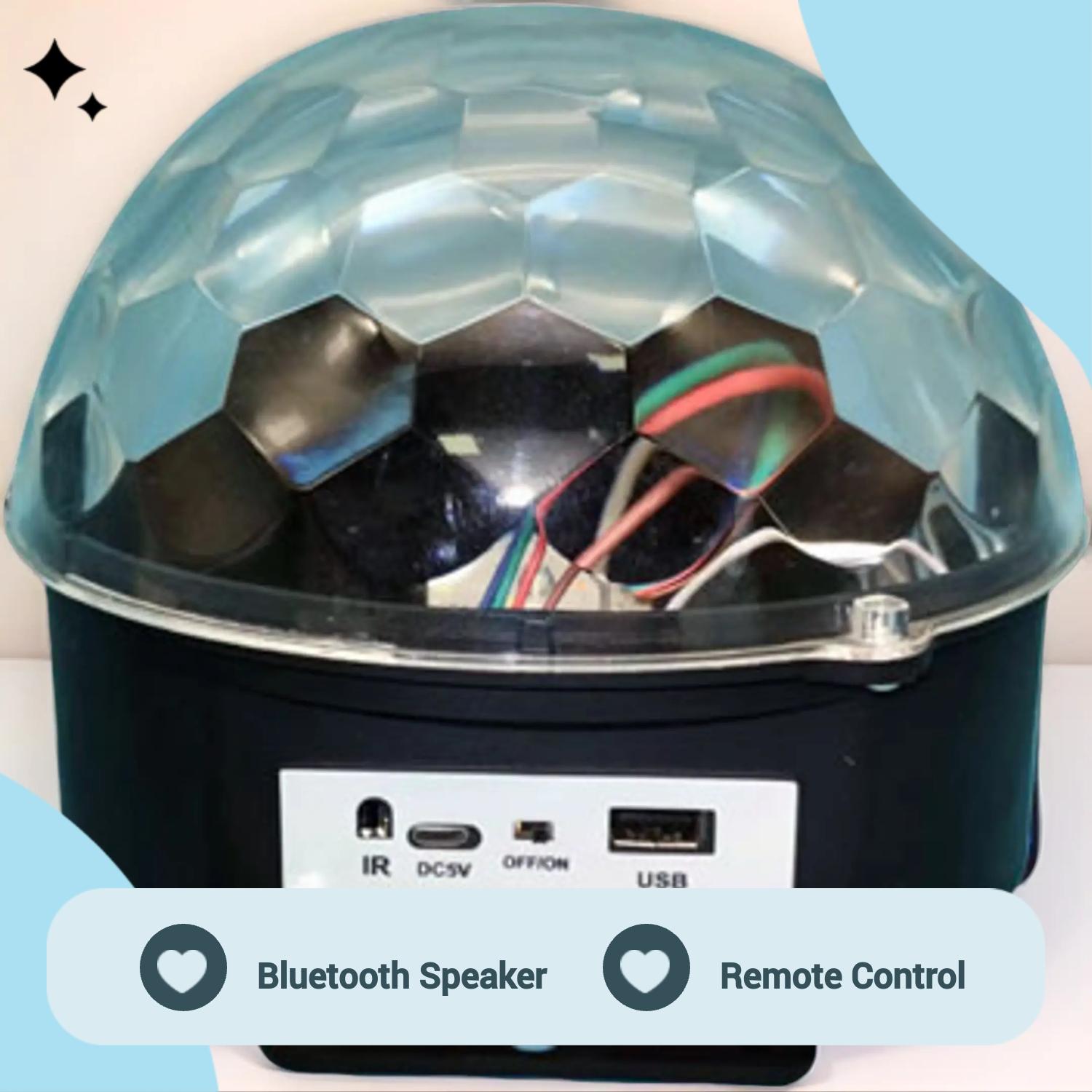 Disco Stage Star Projector Galaxy Night Light with Bluetooth-compatible Speaker, Remote Control, Dimmable, Perfect Gift for Kids and Adults