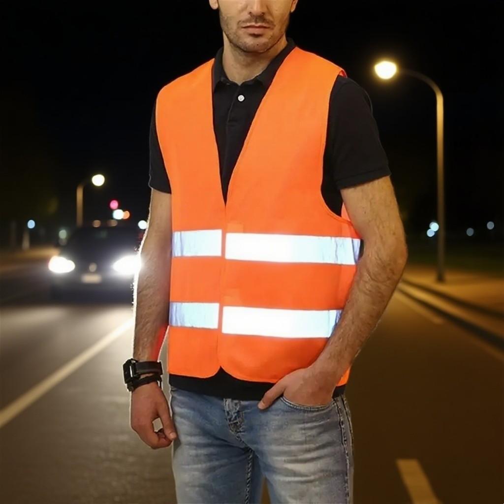 High Visibility Reflective Safety Vest for Men and Women, Durable Cotton Blend, Ideal for Construction Sites and Outdoor Activities