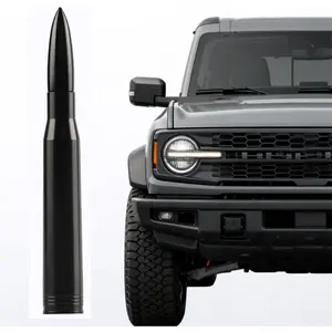Bullet Gifts Universal 50 Cal Bullet Truck Antenna, Car and Truck Accessories, Exterior Styling, Short Antenna (aluminum)