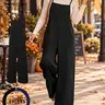 Choove Women's Spaghetti Strap Solid Wide Leg Jumpsuit, Loose Fit Sleeveless One-Piece Outfit for Summer, Beach and Vacation