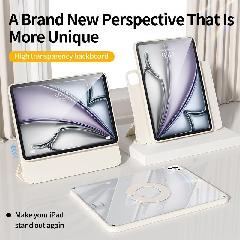 KENKE Magnetic Detachable Rotatable Tablet Case, 360° Rotatable Tablet Protective Cover, Smart Tablet Protector, Tablet Accessories for iPad 2025 A16, iPad 10th Gen, M4 Pro 11-Inch, Pro 13, Mini 6, A17 Air and M3 Air #TOP PICKS