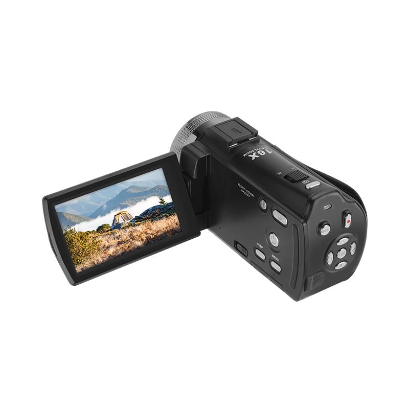 ORDRO HDV-V12 1080P HD Video Camera Camcorder with 16x Zoom, Infrared Night Vision Recording, Audio, Remote Control, 16G Memory Card, 2 Batteries for Hiking & Light Outdoor Use