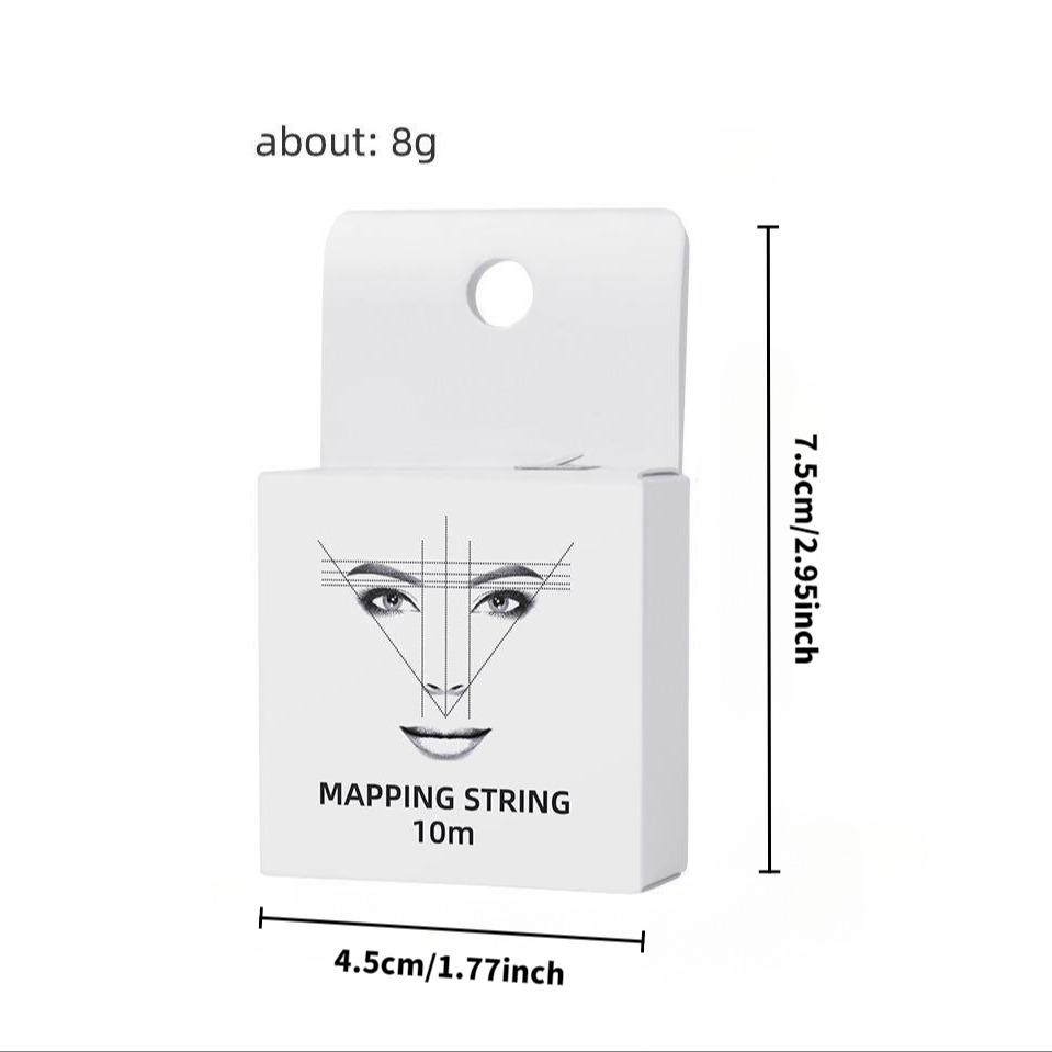 1pc, White/Black Microblading Mapping String Permanent Makeup Pre-Inked Eyebrow Marker Thread Brow Positioning Tool Cosmetic PMU Supply