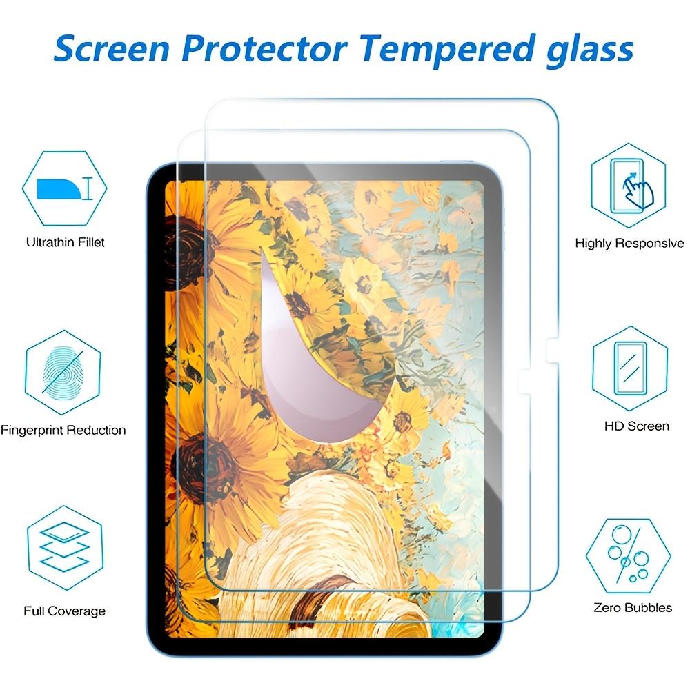 2pcs Screen Protector for iPad 10th/11th A16, 2.5D Arc Edge Design, Anti-Fingerprint, Clear Display Protection for Home Office Dorm