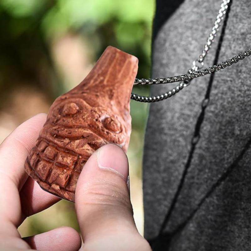 Aztec Death Whistle Loud 125+ Decibel, Realistic Human Scream, Includes Rope and Bag, Portable Outdoor Emergency Survival Party Supplies