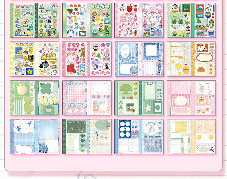 30Pcs Cute Sticker Book Laptop Decorative Stickers Aesthetic Scrapbooking Journaling Stickers Kids Gift Korean Stationery