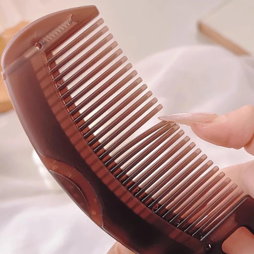Dandruff Comb, Hollow Tooth Hairbrush for Scalp Massage/Refreshing and Dandruff/Dirt Removal, Reduce Scalp Itching/Oil, Scalp Care Comb with Skin Scraping Handle for Women Men (Box &Bag package)