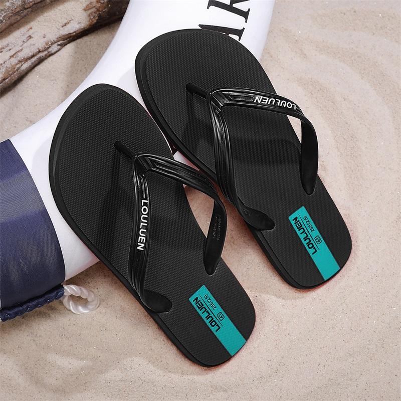 Men's Casual Flip-Flops, Lightweight PVC Sandals, Soft Non-Slip Beach Shoes, Comfortable Indoor Outdoor Slippers, Summer Footwear