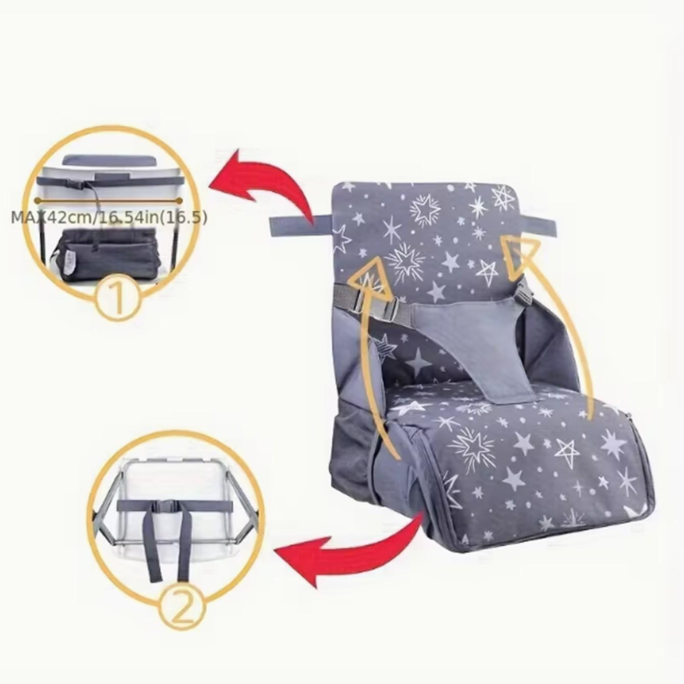 Multifunctional Large Capacity Shoulder Bag for Moms, Portable Travel Bag with Baby Seat Function, Table Chair Option