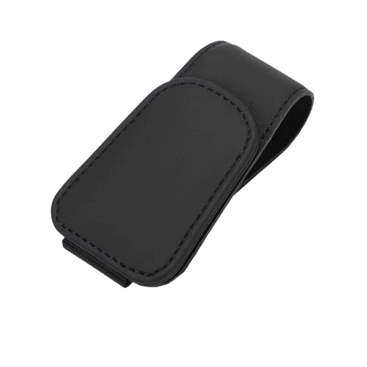 Magnetic PU Leather Car Visor Sunglasses Holder, Sunglasses Organizer for Car, Sunglasses Clip for Car Visor, Car Interior Visor Accessories