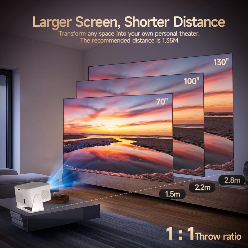 [US warehouse] Magcubic 900ANSI HY350MAX Projector Auto Focus 8K Decode Android 14 Allwinner H726 Built-in 15W HiFi Speaker Dual WiFi6 BT5.4 Native 1080P 1.0:1 short Throw Portable Smart Projector For Home Cinema Movie Night