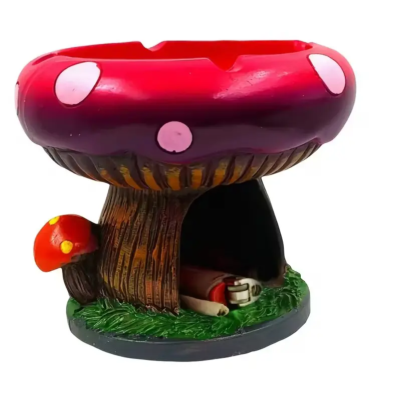 Funny Mushroom Ashtray with Storage, and Resin, Unique, Humorous Home Office Decor, Durable Resin Construction, Smoking Accessories Gift