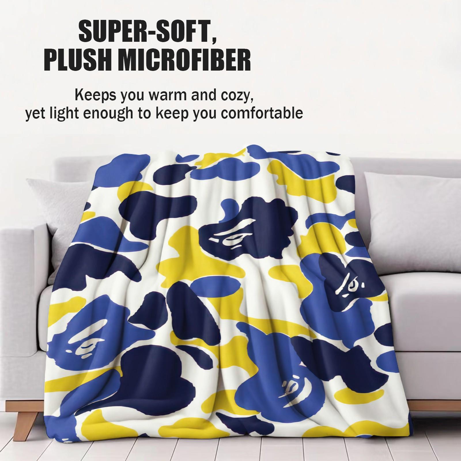 1Pcs Simple Classic Camouflage Light Warm Blanket, Fine Woven Breathable, Portable And Easy to Store, Throw Blanket for Dorm, Home And Office Nap