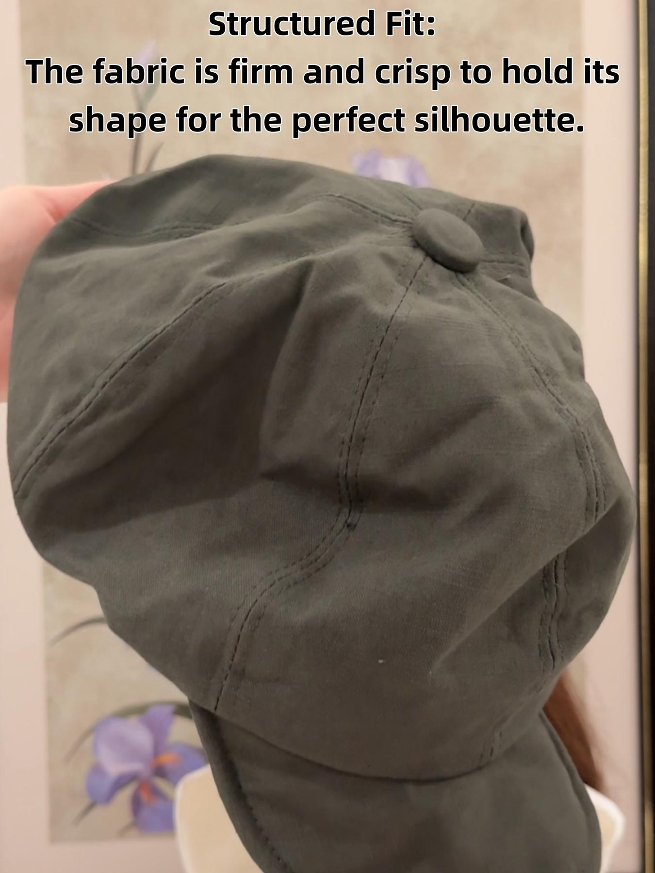 Retro Artistic Style Newsboy Cap, Large Size Slouchy Style Versatile Breathable Hat, Perfect for Spring, Adjustable Stylish Hat