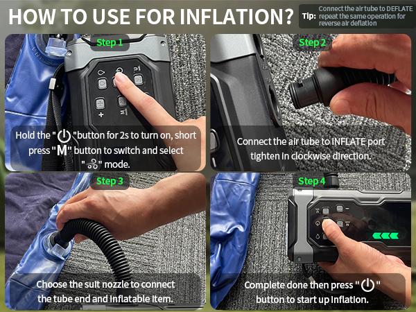 Portable Car Jump Starter 150PSI 32800mAh with Air Compressor, 12V Jump Box Car Battery Jumper, Large LCD Display, Lights Inflator Recharge