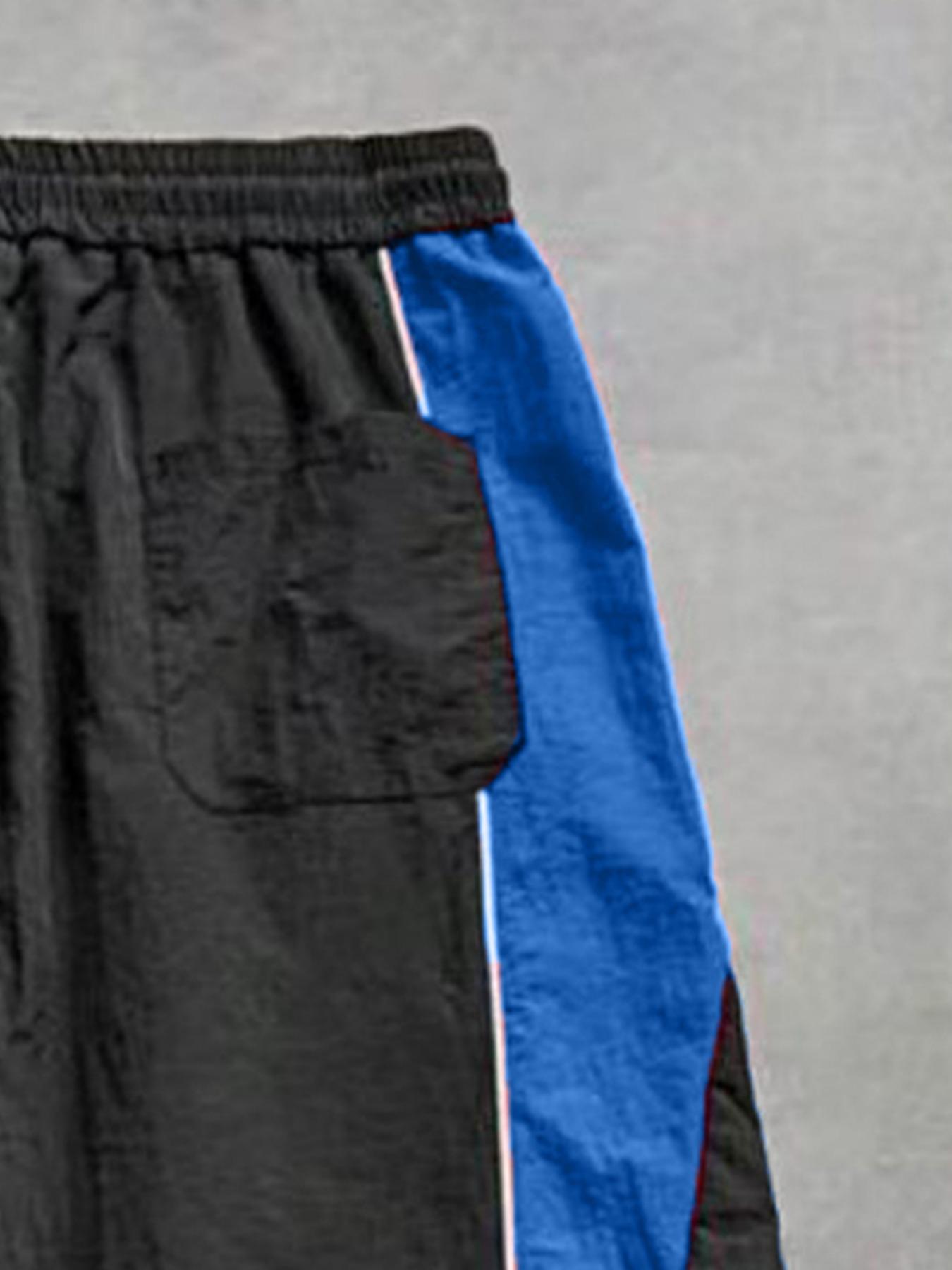 New Men's Casual Sports Pants, Loose Fit, Elastic Cuff, Fashionable Print, Nylon Fabric, Lightweight, Perfect for Daily Wear, Sports Bottoms