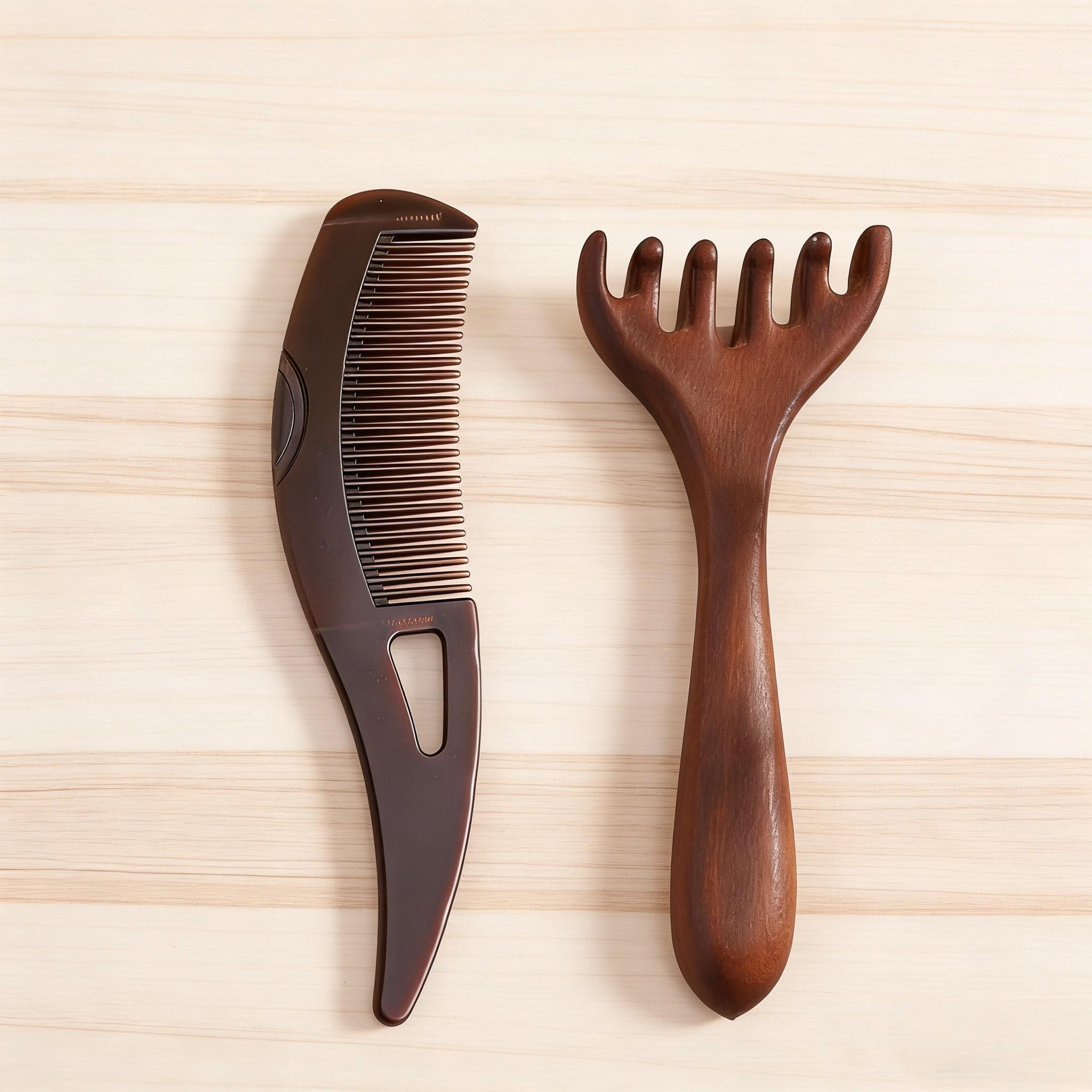 Energy Comb Set, Hollow Design Hair Care Brush, Dandruff Removal Comb, No Wash Anti-Hair Loss, Oil Control Head Combs, 2 Pieces