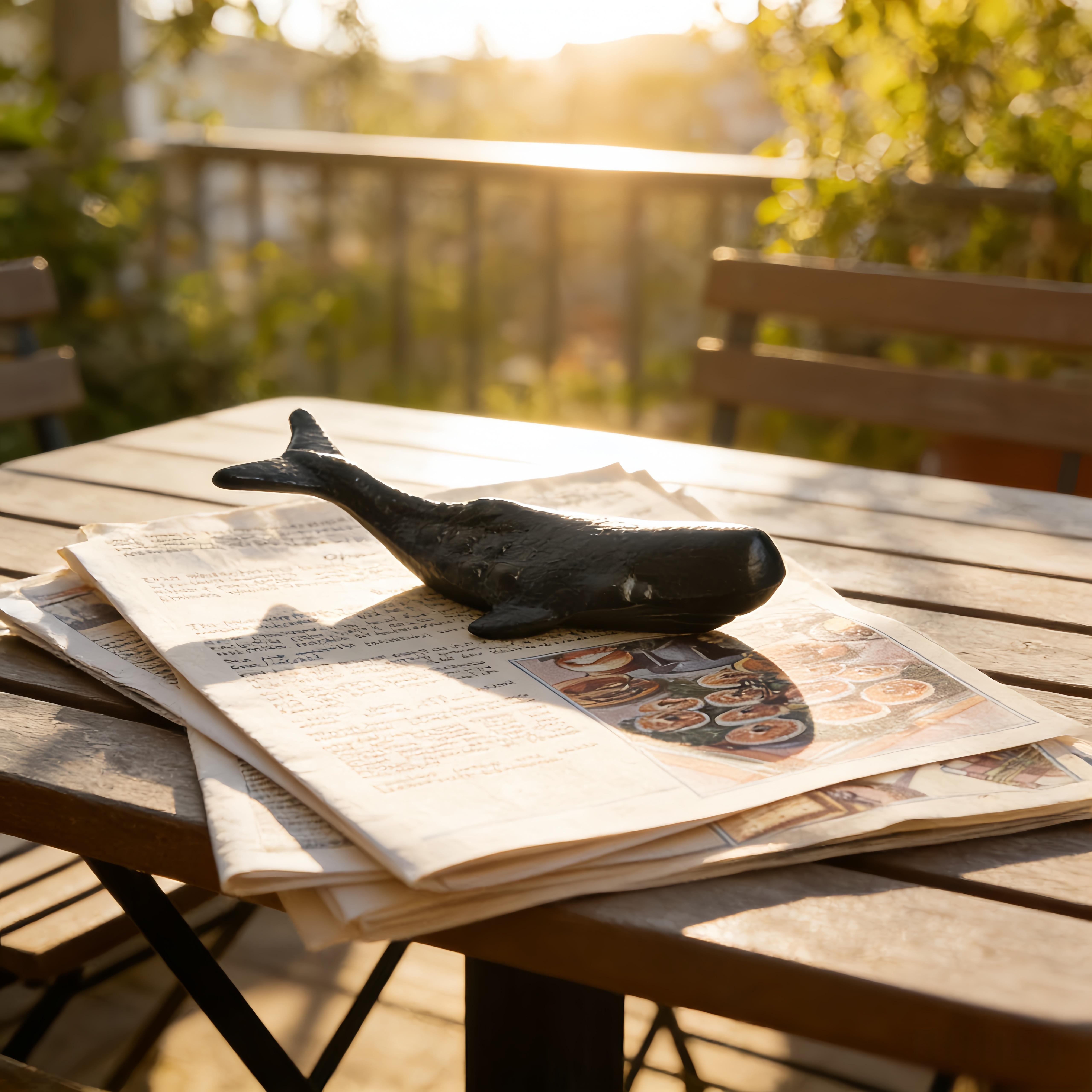 Cute Whale Table Centerpiece, Fun Iron Fork Knife Chopstick Holder, Versatile Napkin Menu Weight, Pen Rest for Brush Makeup Pens