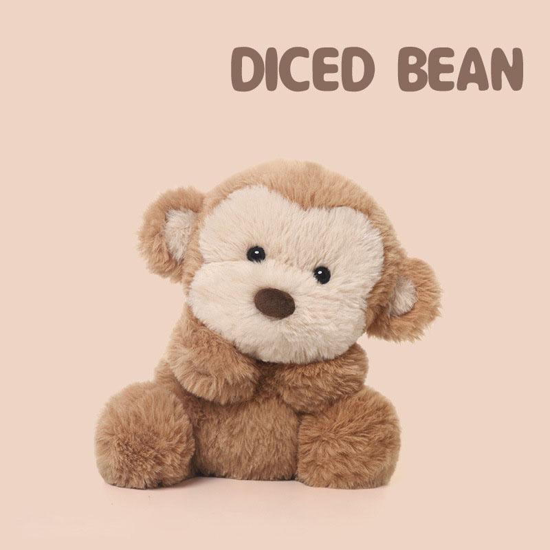 Soft Fabric Monkey Plush Toy, Cute Pet Stuffed Animal, Perfect Gift or Home Decor, Bean Series Monkeys, Adorable and Cuddly, Soft Stuffed Figure