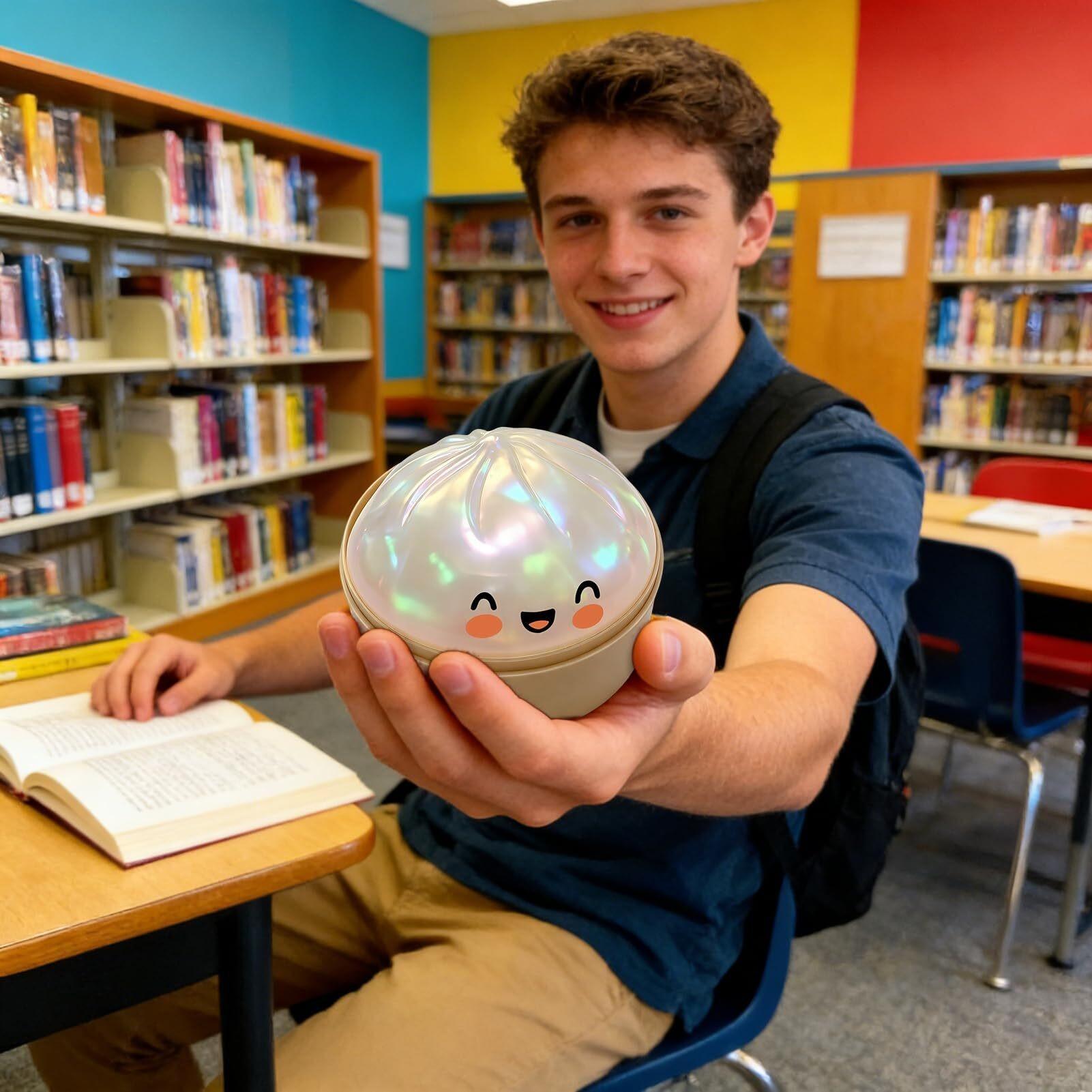 Giant Dumpling Squeeze Prop, Colorful Wonton Shape, Soft Glitter, Suitable for Men Women Home Office Relaxation Use