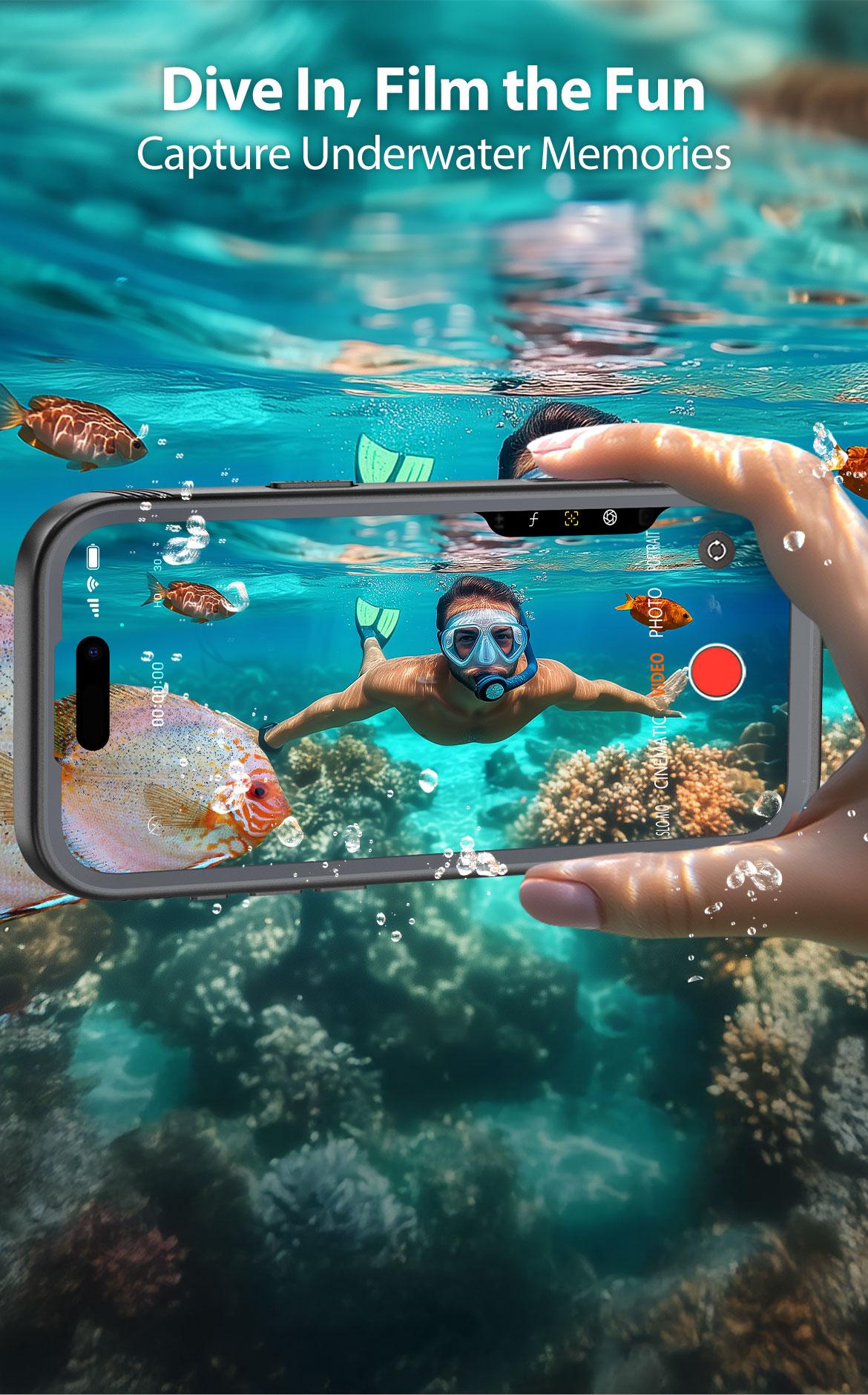 [3-in-1] SPORTLINK Phone Case | Built in Screen & Camera Lens Protector for iPhone 17/16/15/14/13/12/11 & Samsung S24/S25Ultra | MagSafe Charging |  | Waterproof & Shockproof | For Beach, Underwater, Travel, Camping, Summer, Everyday, 2026 Spring