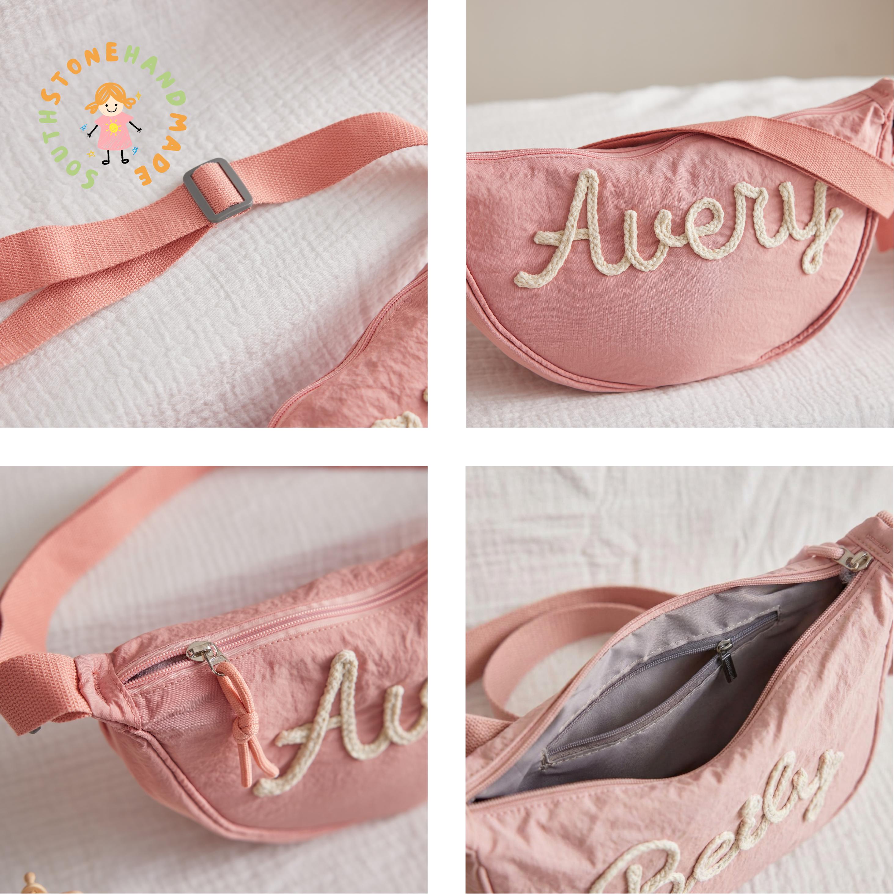 AS1042 Customized Name Personalized Dumpling Bag DIY Light Crossbody One Shoulder Exclusive Customized Bag Birthday Gift